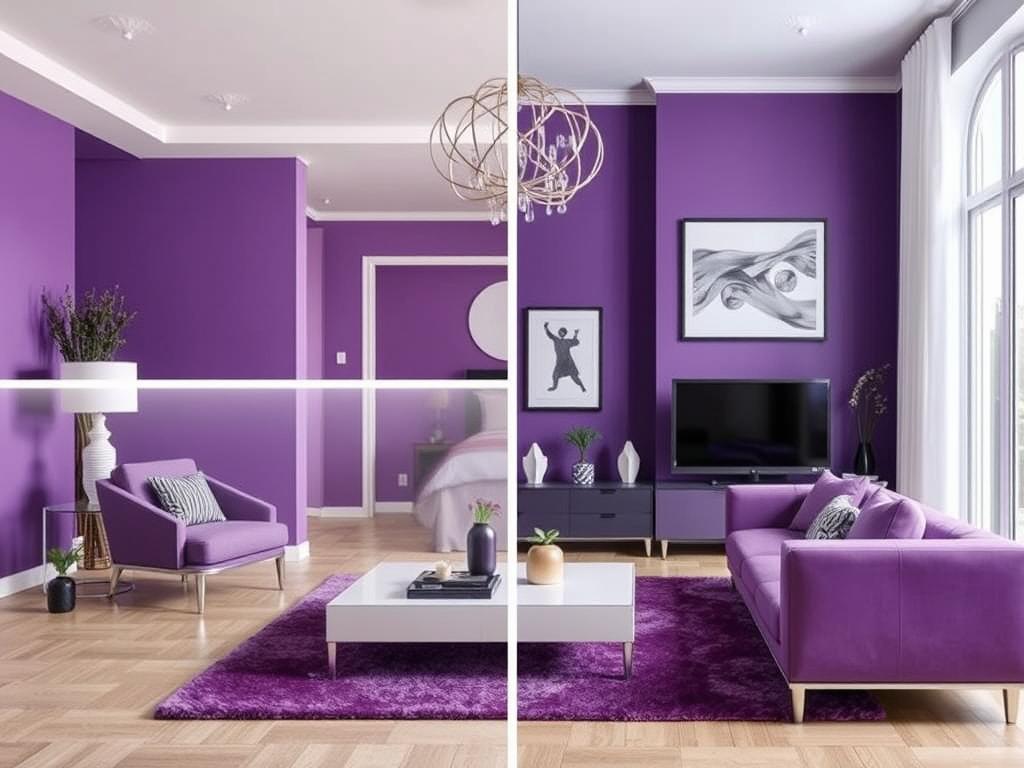 Kolor purpurowy w nowoczesnych wnętrzach