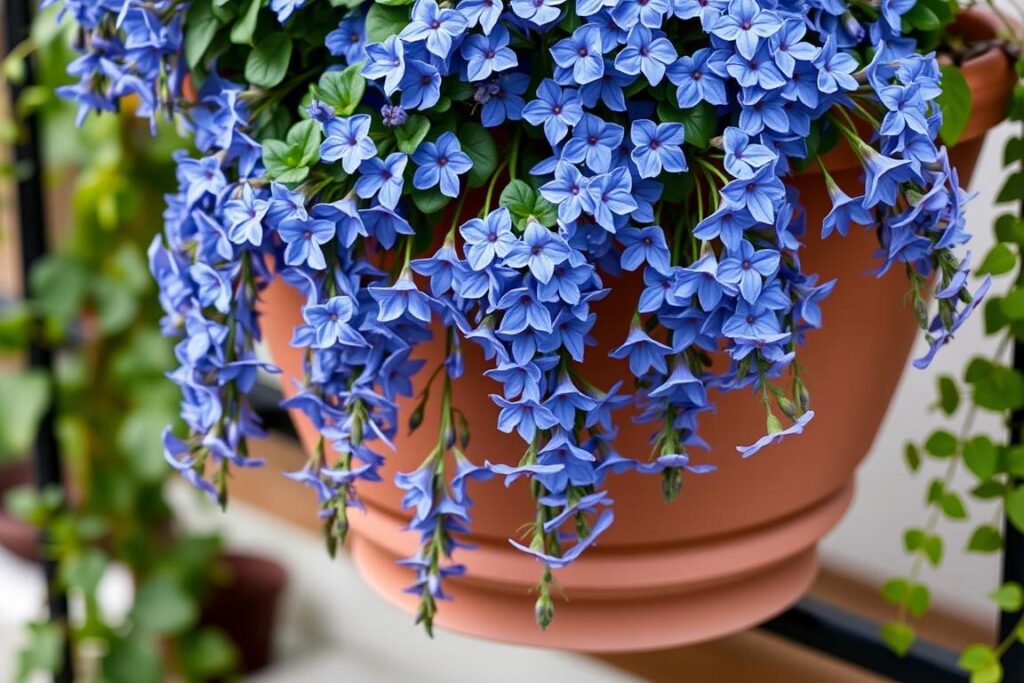 Lobelia przylądkowa w skrzynce balkonowej Lobelia przylądkowa w skrzynce balkonowej