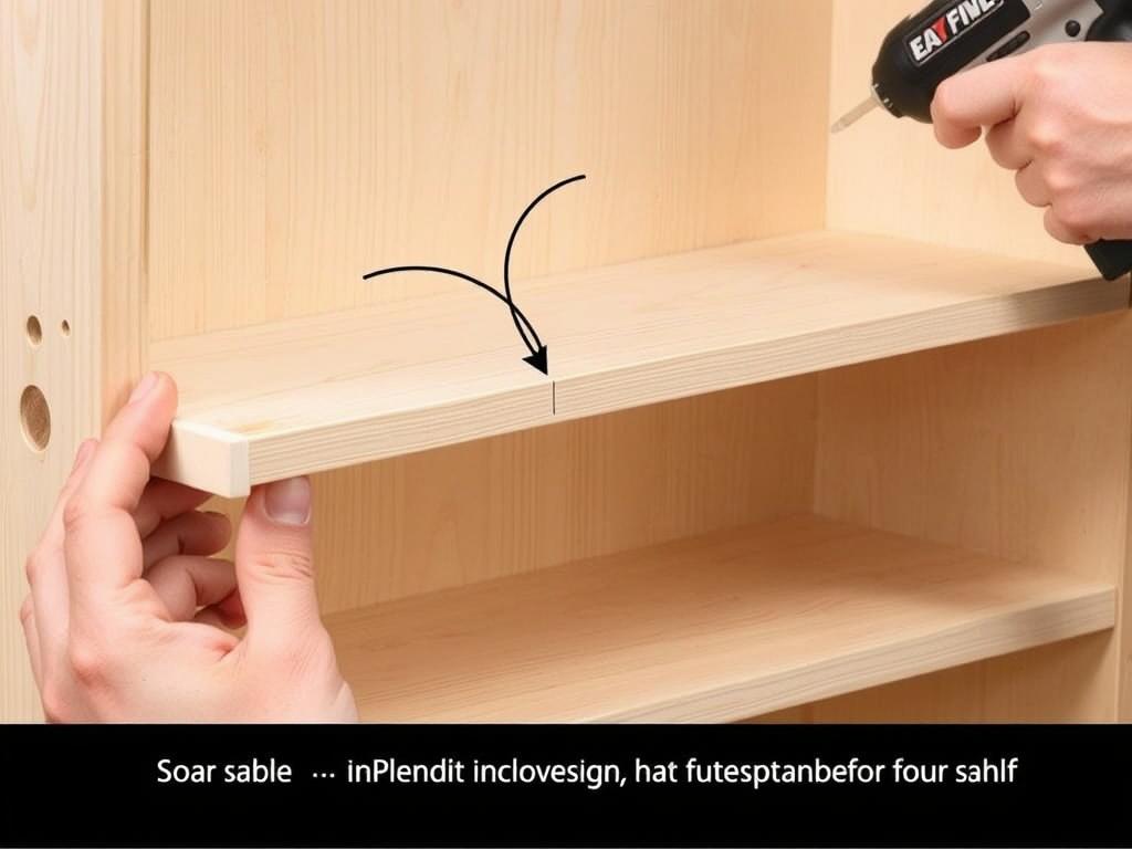 Montaż półek w regale DIY - technika łączenia elementów