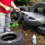 Przygotowanie opon do ozdób ogrodowych - mycie i czyszczenie