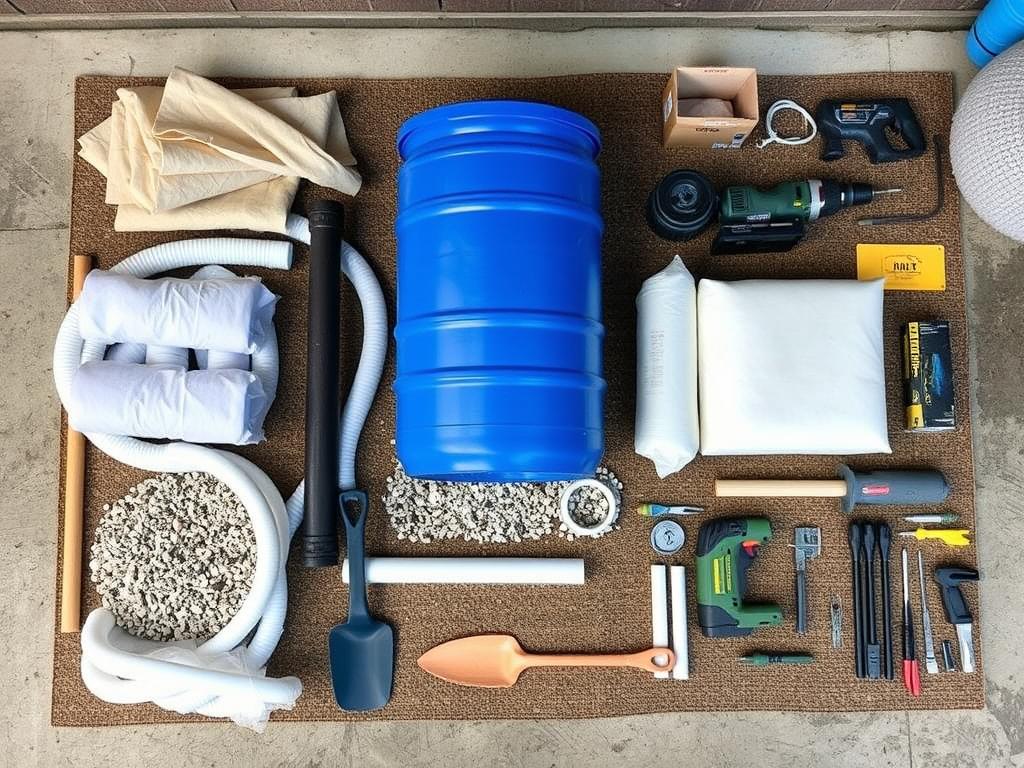 Materiały potrzebne do budowy schowka na piwo w ziemi