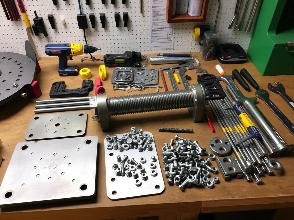 Materiały potrzebne do wykonania ściągacza do sprężyn