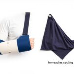 Profesjonalny temblak medyczny oraz improwizowany temblak z chusty