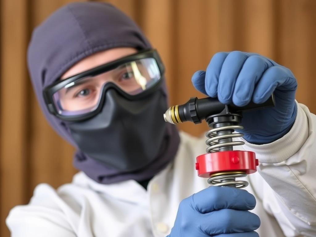 Środki ochrony osobistej podczas pracy ze ściągaczem do sprężyn