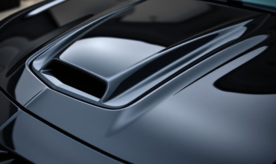 Wlot powietrza na masce samochodu sportowego